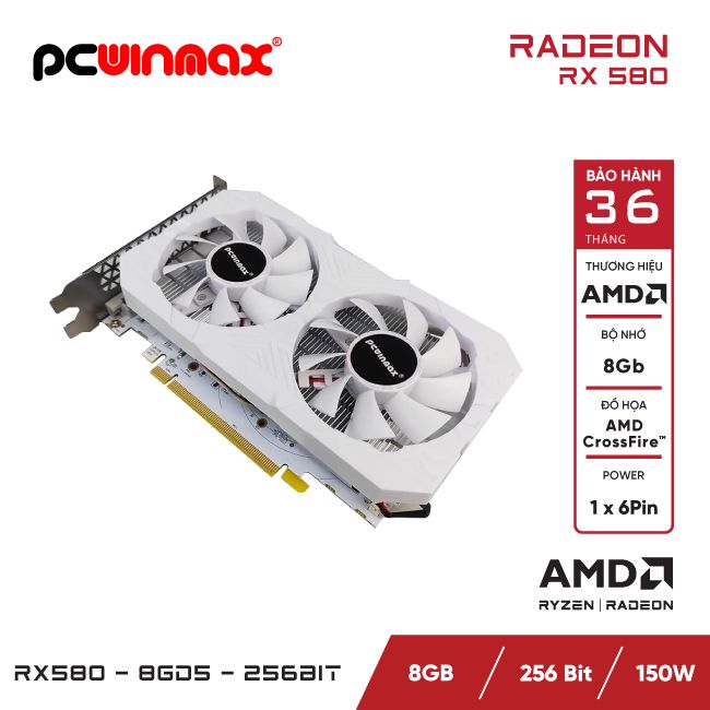 VGA PCWINMAX RADEON RX580-8GD5 256bit