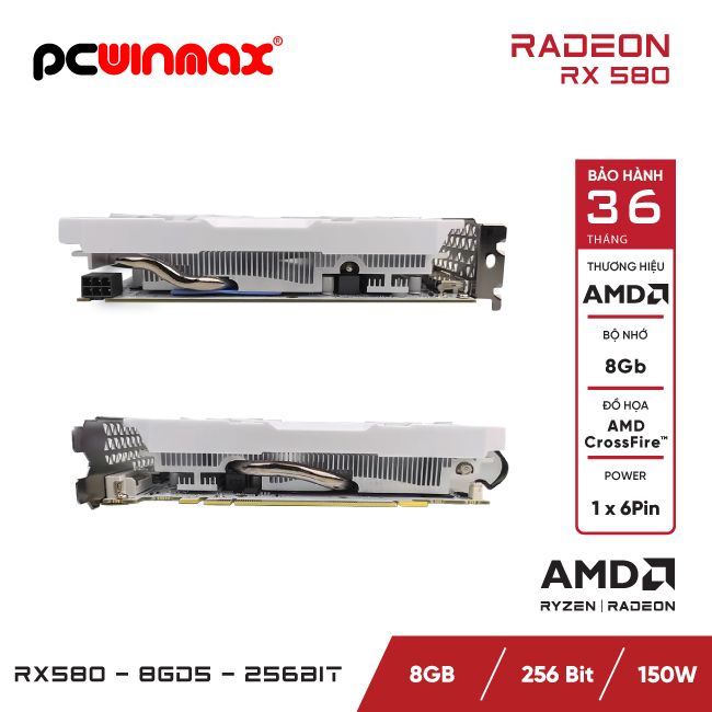 VGA PCWINMAX RADEON RX580-8GD5 256bit