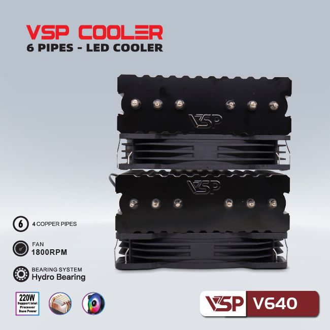Tản nhiệt CPU VSP Cooler V640