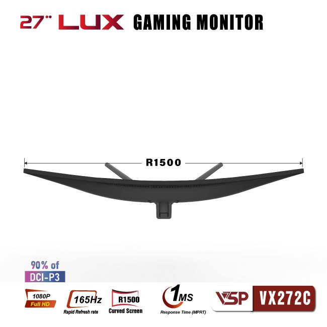 Màn hình Cong VSP VX272C - 27 inch - FHD / 165Hz / 1Ms