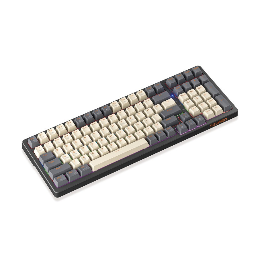 Bàn phím cơ Newmen GM328 Gasket, Hotswap, E-Sports, White -Gray