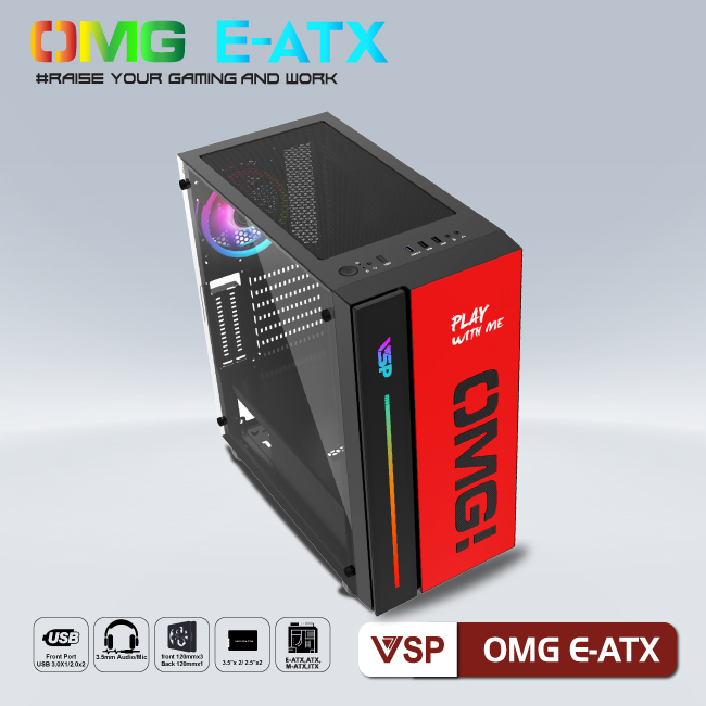 Case VSP LED Gaming OMG E-ATX