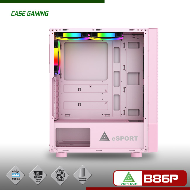 Case VSPTECH Gaming B86P Pink