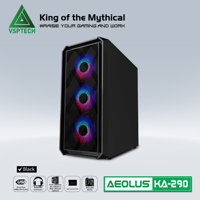 Case Gaming VSPTECH KA290 - BLACK