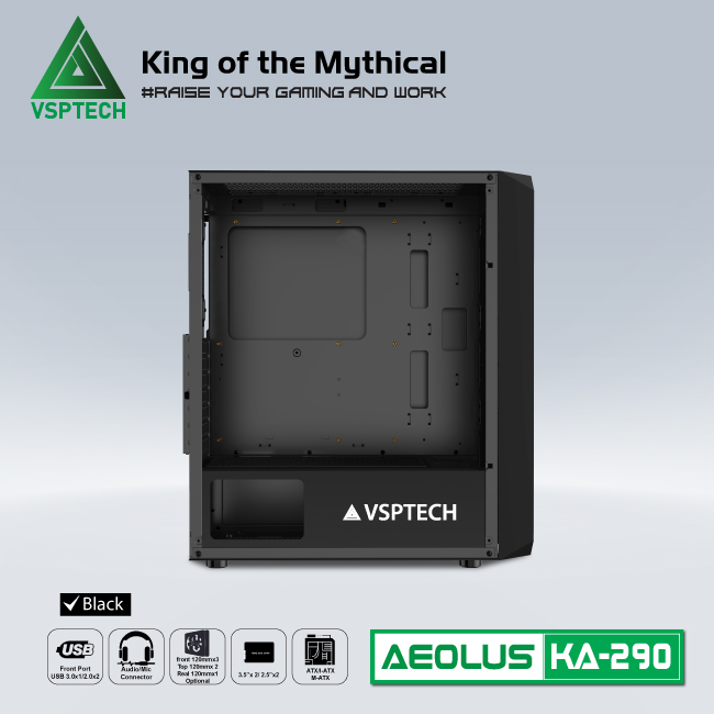 Case Gaming VSPTECH KA290 - BLACK