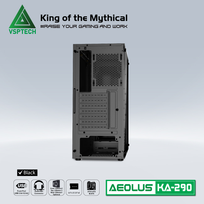 Case Gaming VSPTECH KA290 - BLACK