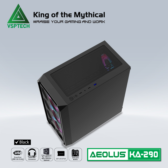 Case Gaming VSPTECH KA290 - BLACK