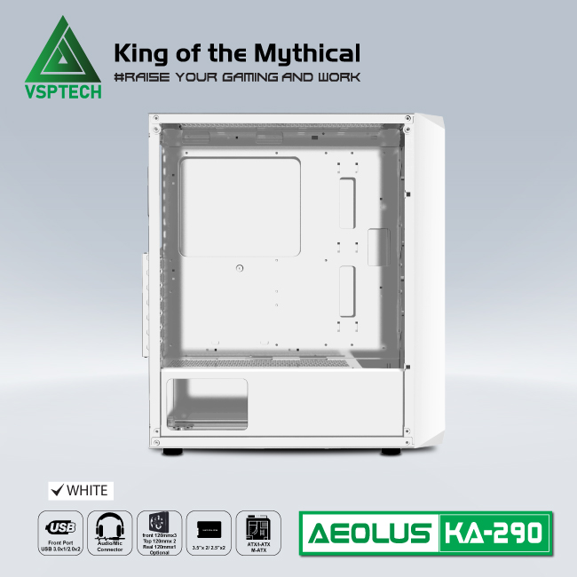 Case Gaming VSPTECH KA290 - WHITE