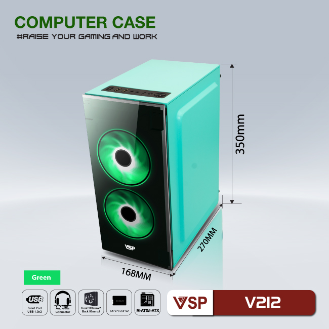 Case VSP V212 - Pink/Green