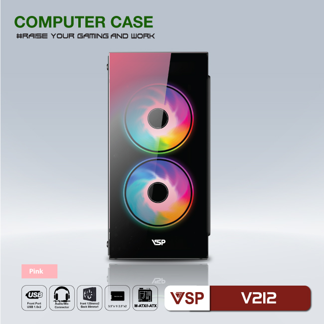 Case VSP V212 - Pink/Green