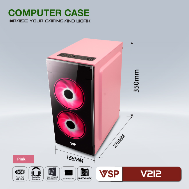 Case VSP V212 - Pink/Green
