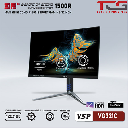 Màn hình Cong VSP VG325Q - 32 inch - FHD / 165Hz / 4ms