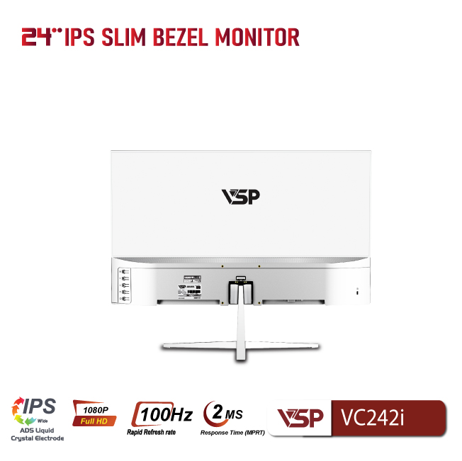 Màn hình VSP IPS VC242I - 24 inch - FHD / IPS / 100Hz / 2ms - WHITE