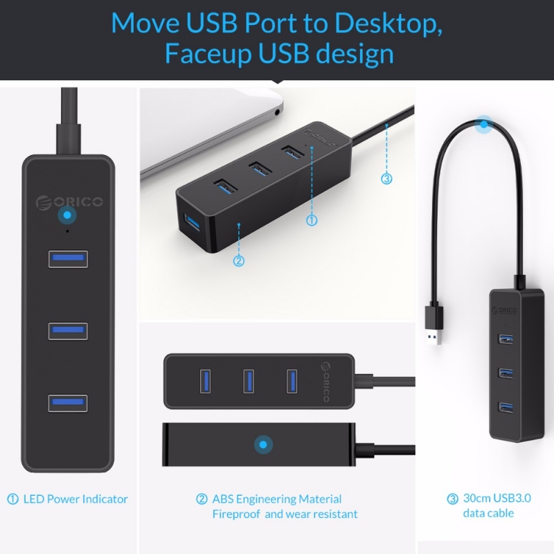 Bộ chia USB HUB 4 cổng USB 3.0 - Orico