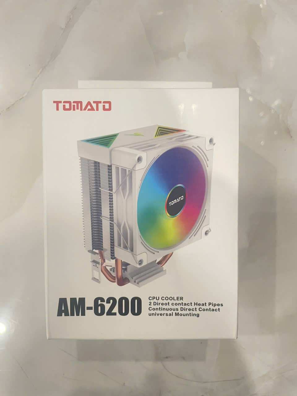 Tản nhiệt CPU TOMATO AM-6200 LED RGB 90mm Trắng
