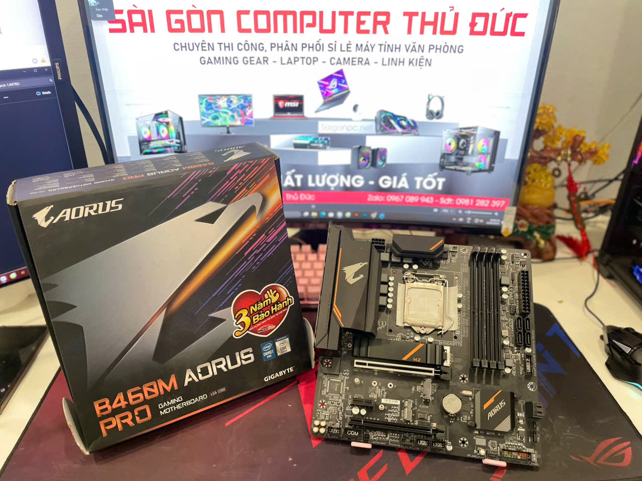 Main B460M Aorus Pro Gen10 full box like new (Tạm hết hàng)